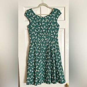 EMILY AND FIN RACHEL DRESS RETRO RABBITS BUNNIES 50s rare whimsical